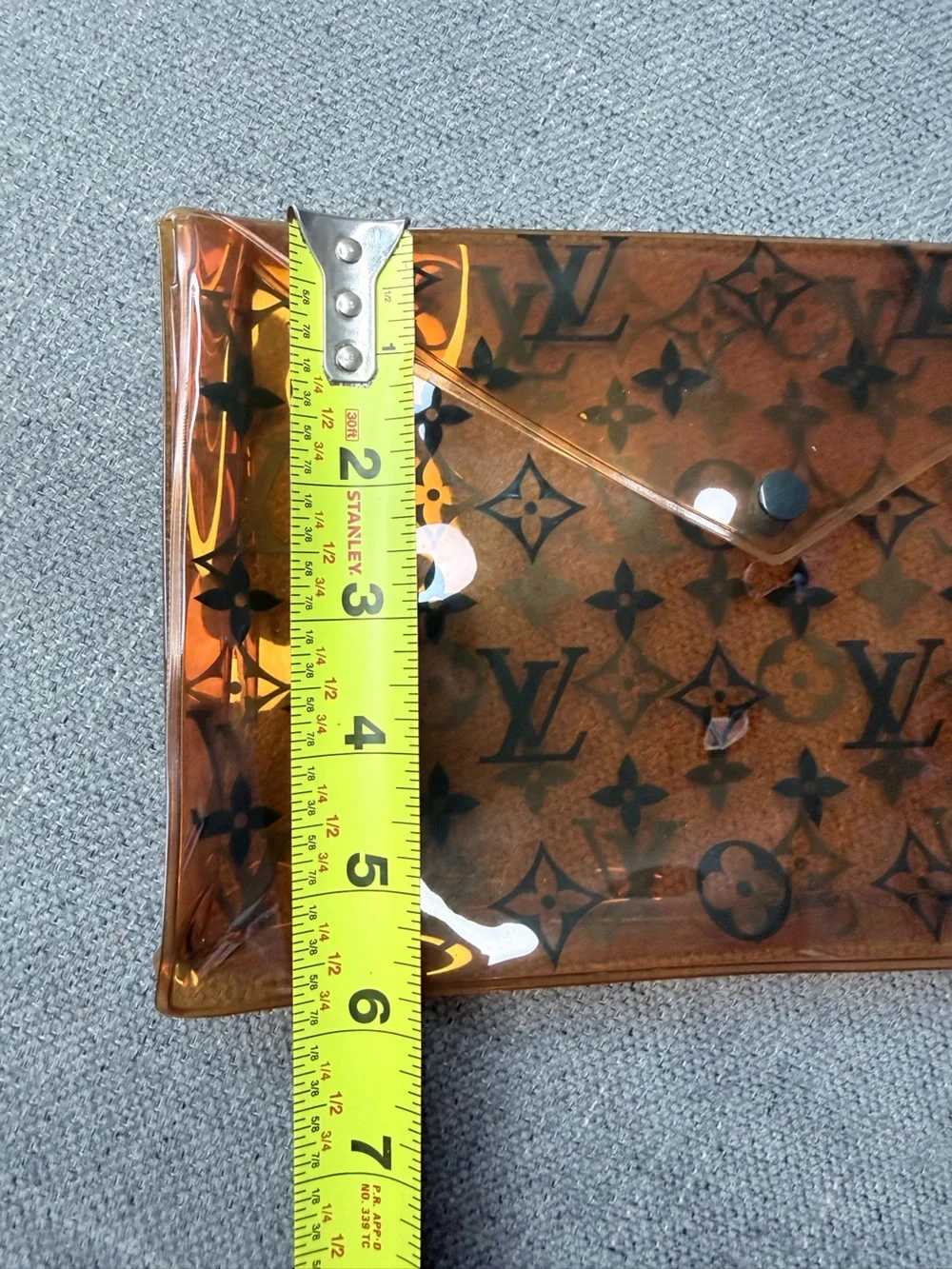 Louis Vuitton monogram PVC transparent swimsuit/beach pouch